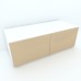 Armonia Comoda alba cu 2 usi cu sistem "PUSH TO OPEN" fronturi PAL Cappuccino